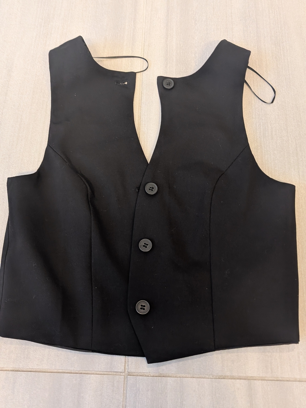 Zara Black Button-Front Vest